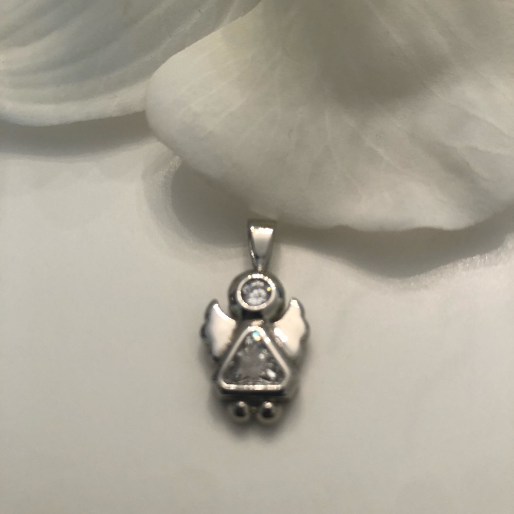 Vintage 925 Sterling Silver Angel  Pendant/Charm